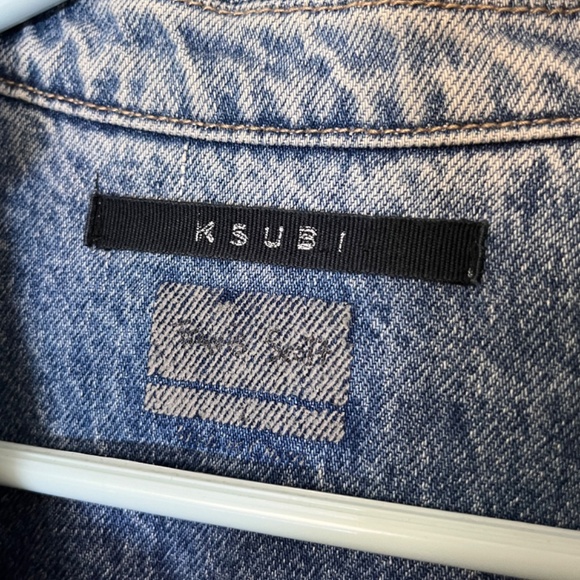 RARE Ksubi Travis Scott Oh G Ghosted Distressed Denim Jacket - Men's Size L - Picture 3 of 10